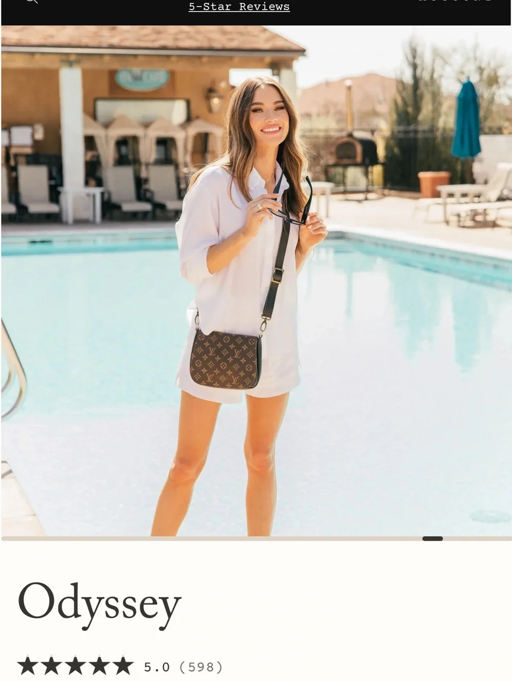 Louis Vuitton Monogram Canvas Small Crossbody in Brown and Gold